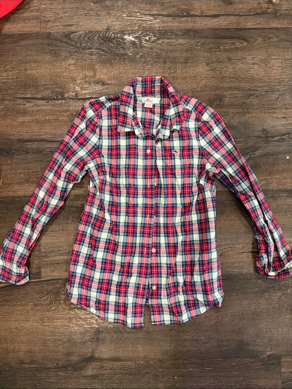 Vineyard vines Plaid Button-Up Shirt - Red Blue White